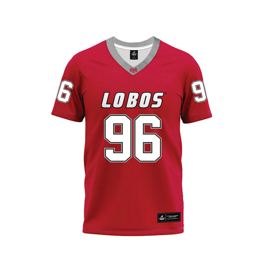 New Mexico - NCAA Football : Daniel Hughes - Red Premium Football Jersey-0