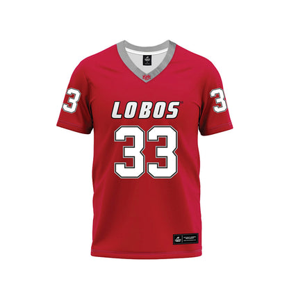 New Mexico - NCAA Football : Mateo Contreras - Red Premium Football Jersey-0