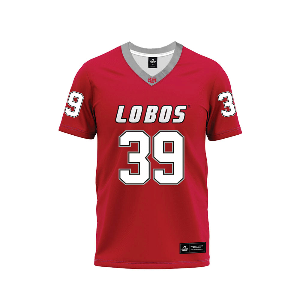New Mexico - NCAA Football : Christian Munguia - Red Premium Football Jersey-0
