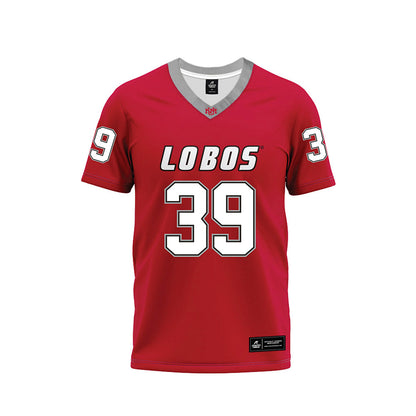 New Mexico - NCAA Football : Christian Munguia - Red Premium Football Jersey-0
