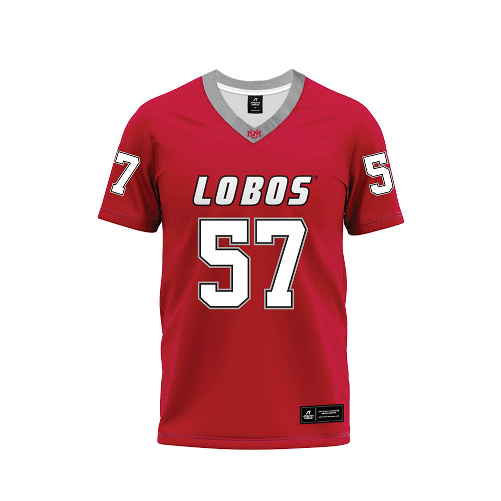 New Mexico - NCAA Football : Jonathan Shively - Red Premium Football Jersey-0