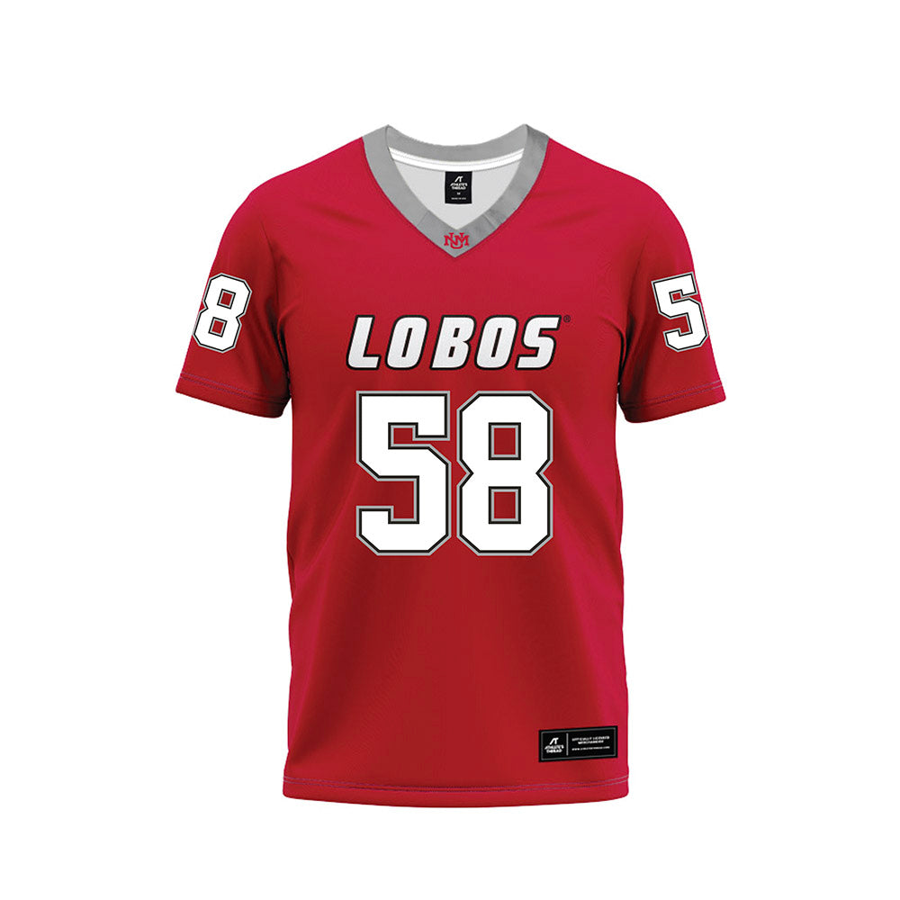 New Mexico - NCAA Football : Nicolas Rivera - Red Premium Football Jersey-0