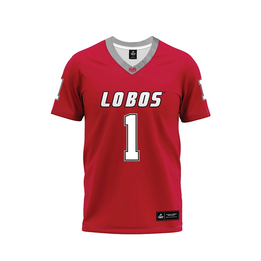 New Mexico - NCAA Football : Keyshawn James-Newby - Red Premium Football Jersey-0