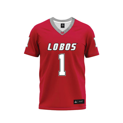 New Mexico - NCAA Football : Keyshawn James-Newby - Red Premium Football Jersey-0