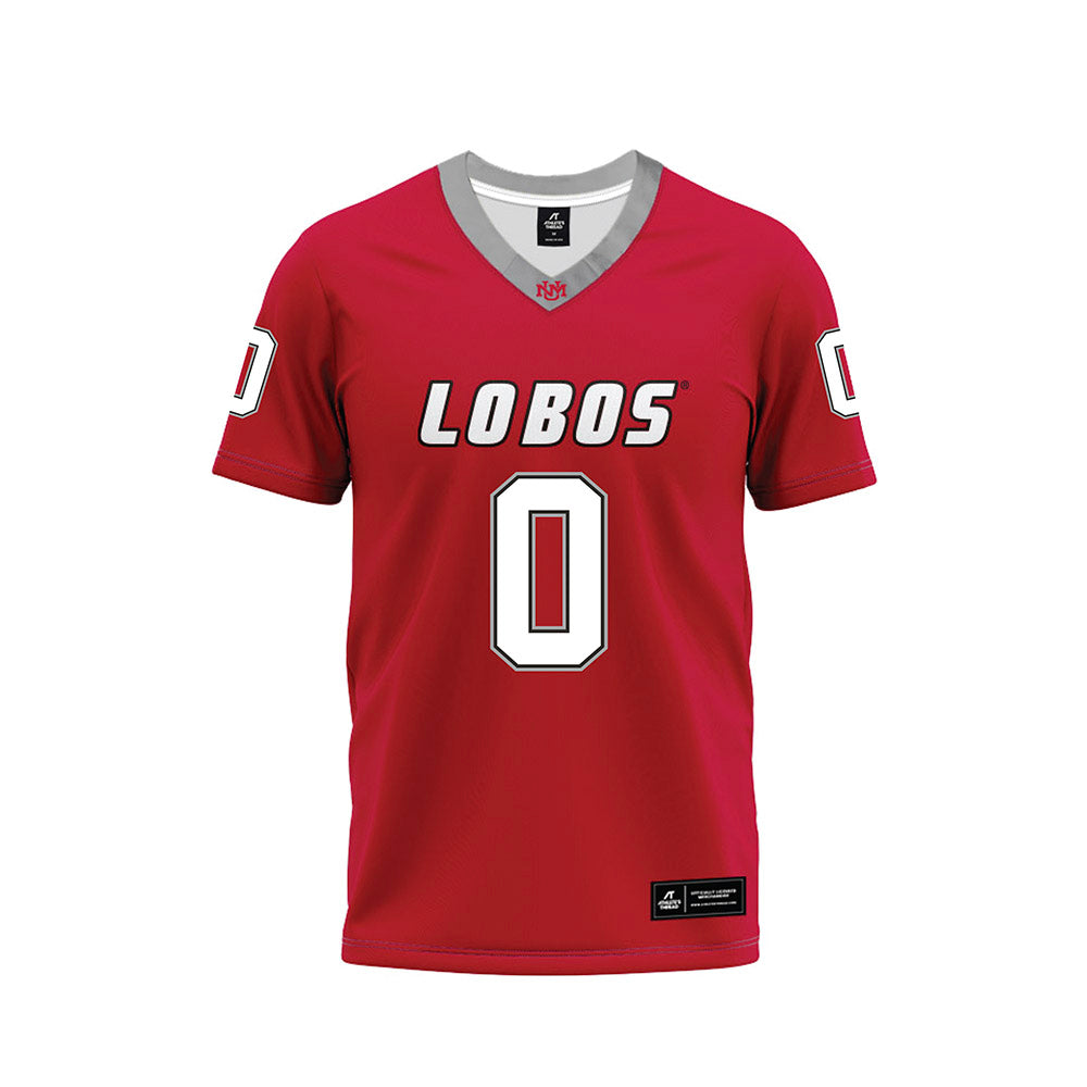 New Mexico - NCAA Football : Nicolas Rivera - Red Premium Football Jersey-0