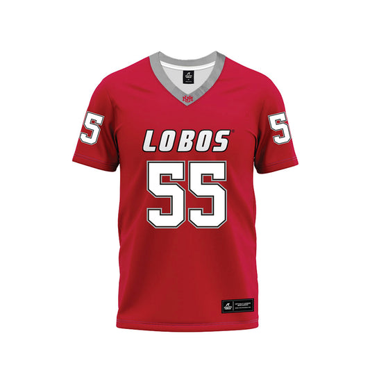 New Mexico - NCAA Football : Elvin Harris - Red Premium Football Jersey-0
