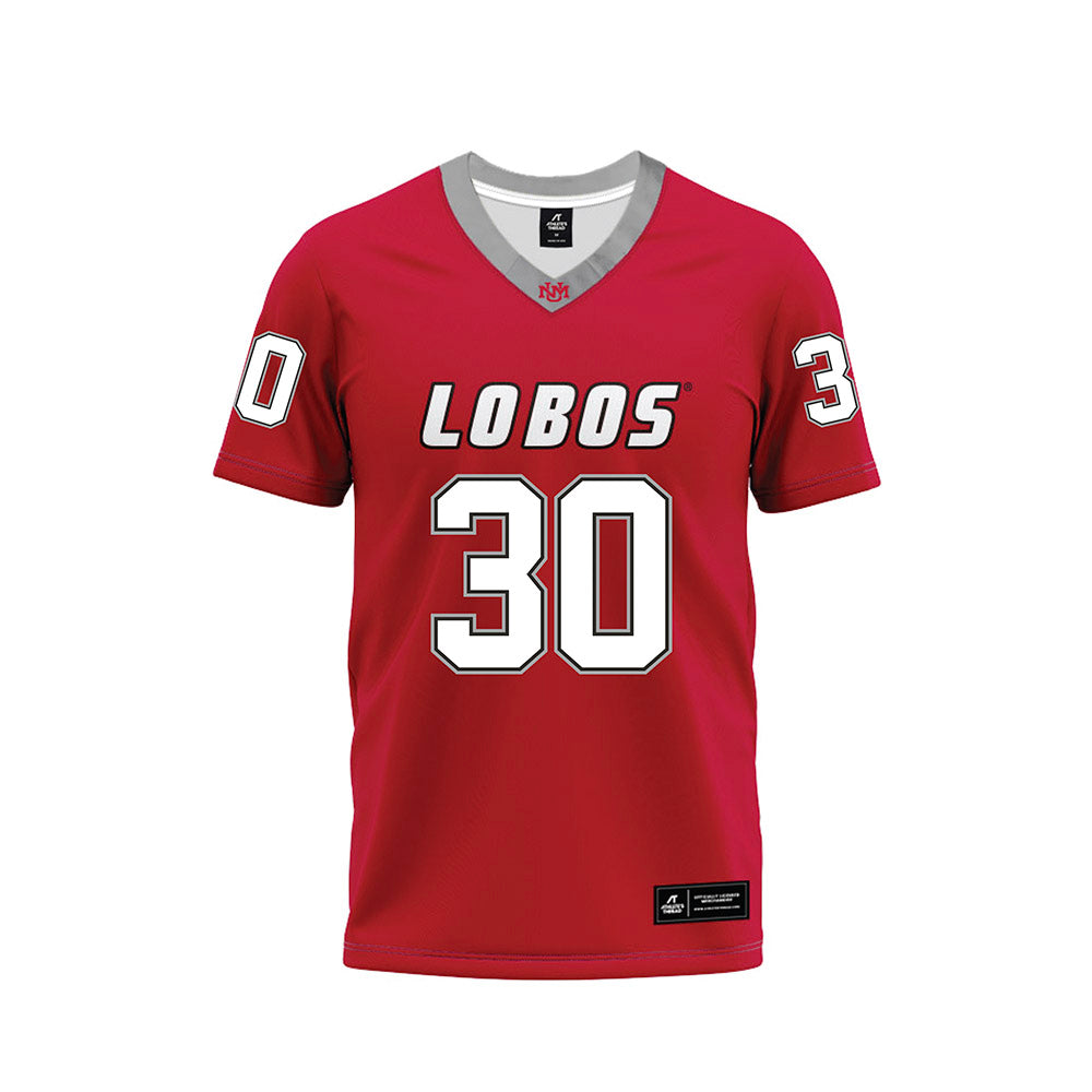 New Mexico - NCAA Football : Brendan Durkin - Red Premium Football Jersey-0