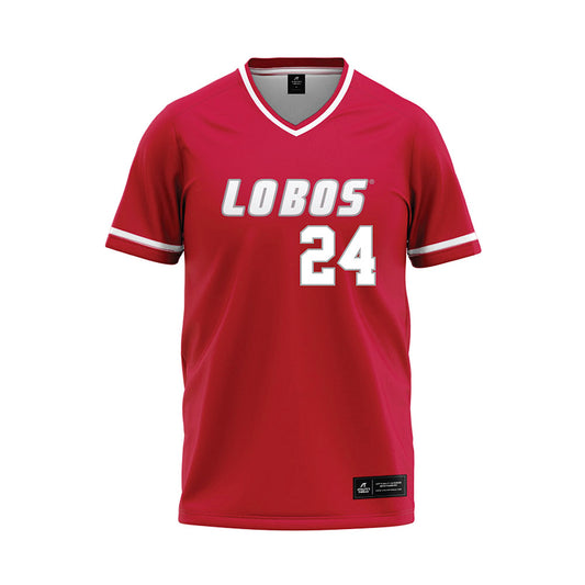 New Mexico - NCAA Softball : Georgia Heathcock - Red Baseball Jersey-0