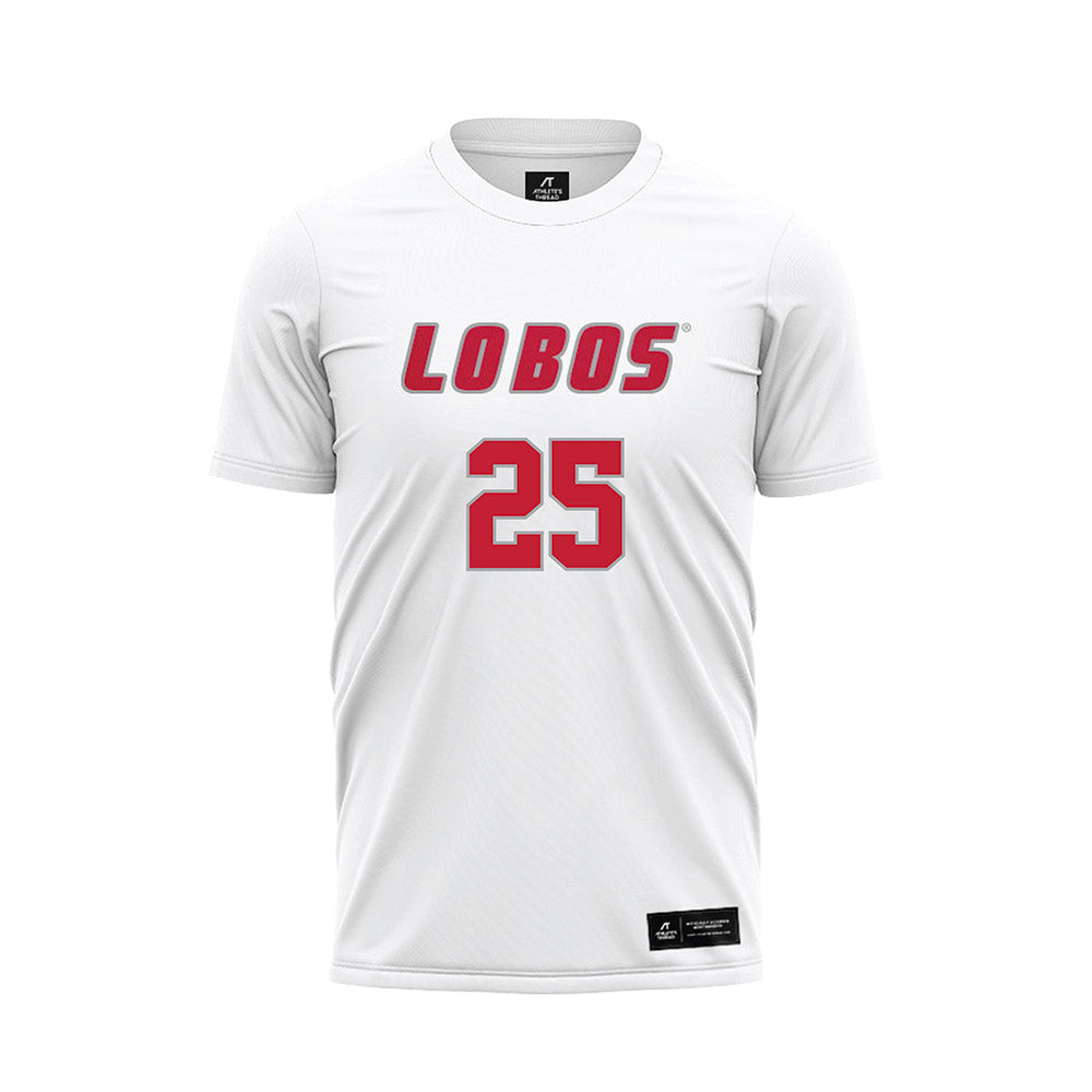 New Mexico - NCAA Women's Soccer : Samantha Corrie - White Soccer Jersey-0