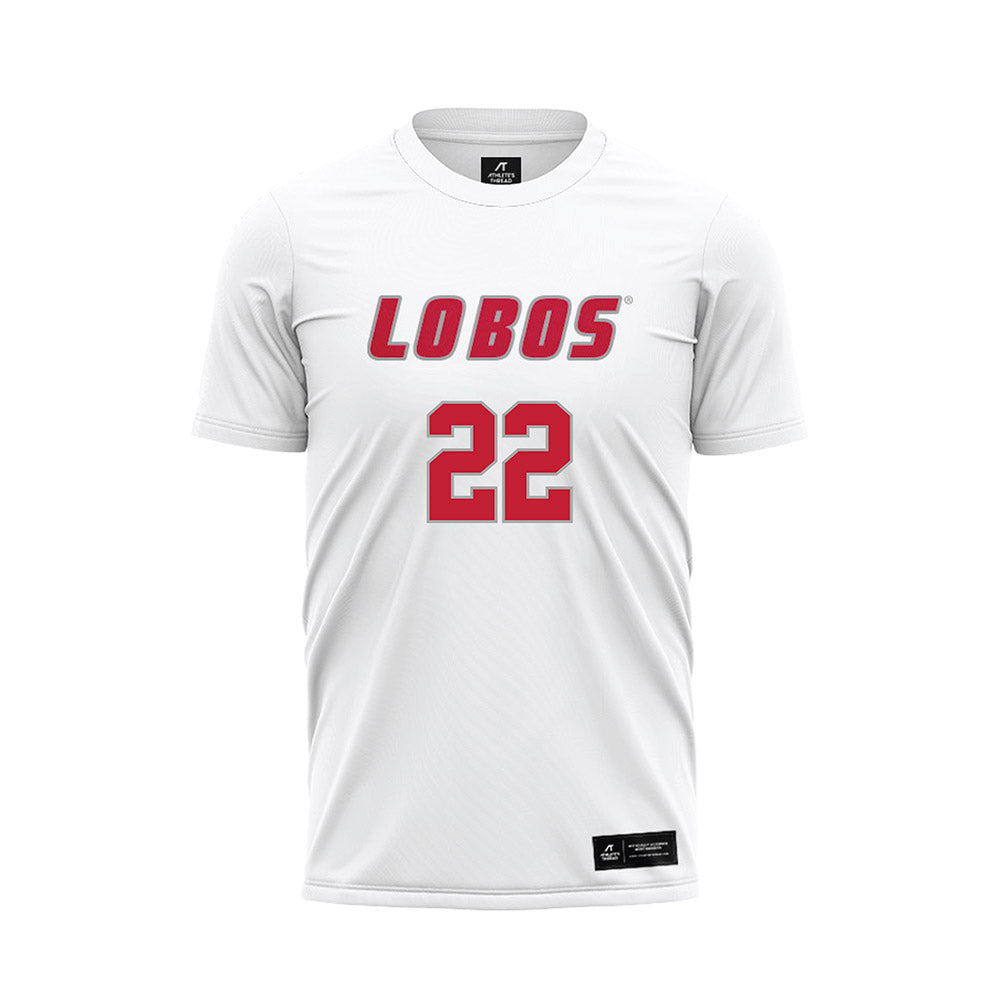 New Mexico - NCAA Women's Soccer : Claire Roybal - White Soccer Jersey-0
