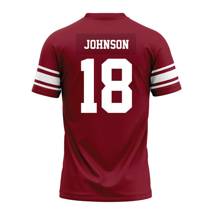 Arkansas - NCAA Football : Krosse Johnson - Cardinal Premium Football Jersey