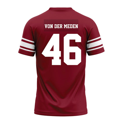 Arkansas - NCAA Football : Charlie von der Meden - Cardinal Premium Football Jersey