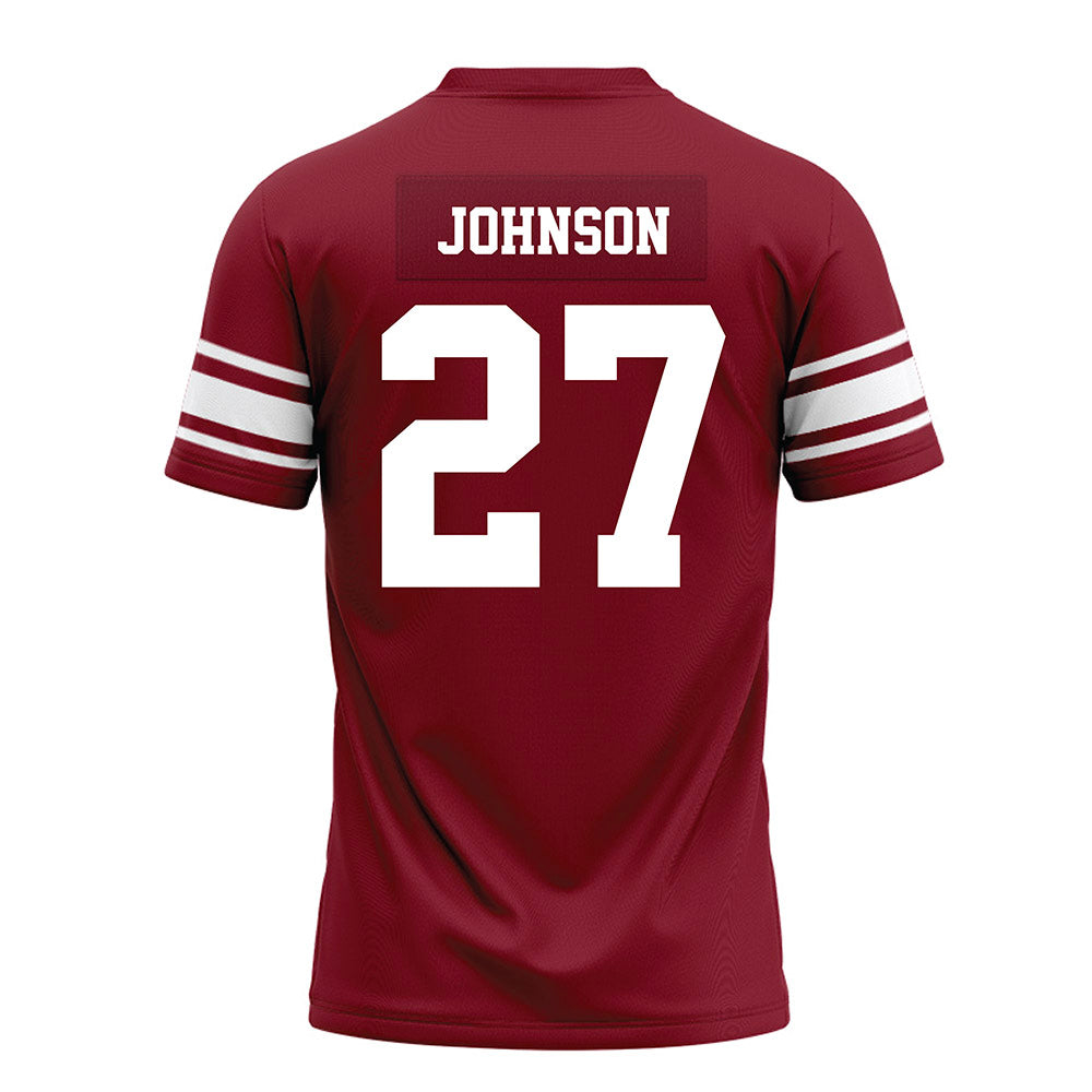 Arkansas - NCAA Football : Ahkhari Johnson - Cardinal Premium Football Jersey