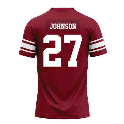 Arkansas - NCAA Football : Ahkhari Johnson - Cardinal Premium Football Jersey
