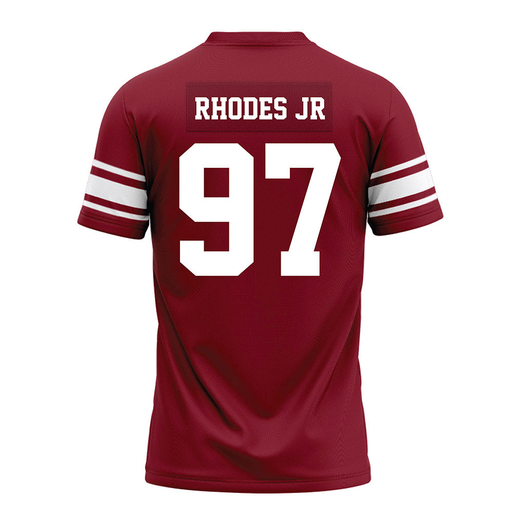 Arkansas - NCAA Football : Quincy Rhodes Jr - Cardinal Premium Football Jersey-1