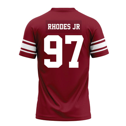 Arkansas - NCAA Football : Quincy Rhodes Jr - Cardinal Premium Football Jersey-1