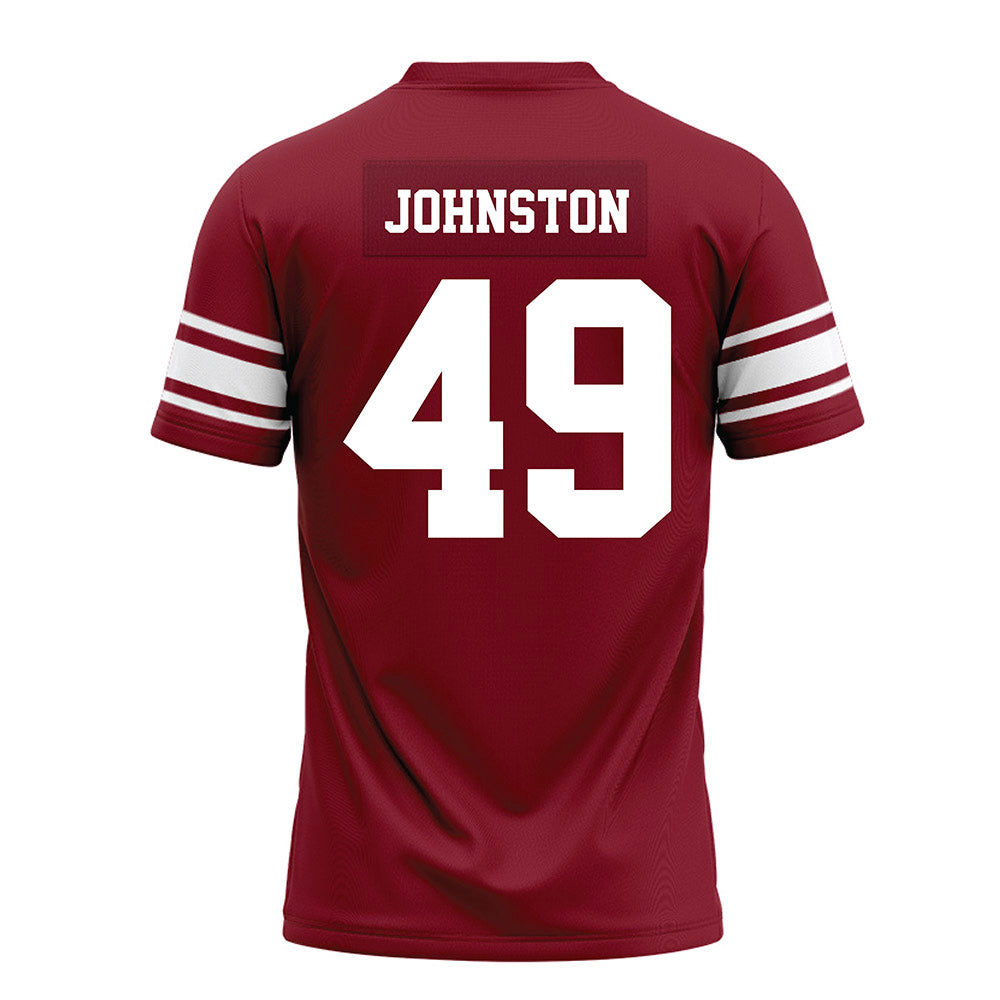 Arkansas - NCAA Football : Luke Johnston - Cardinal Premium Football Jersey