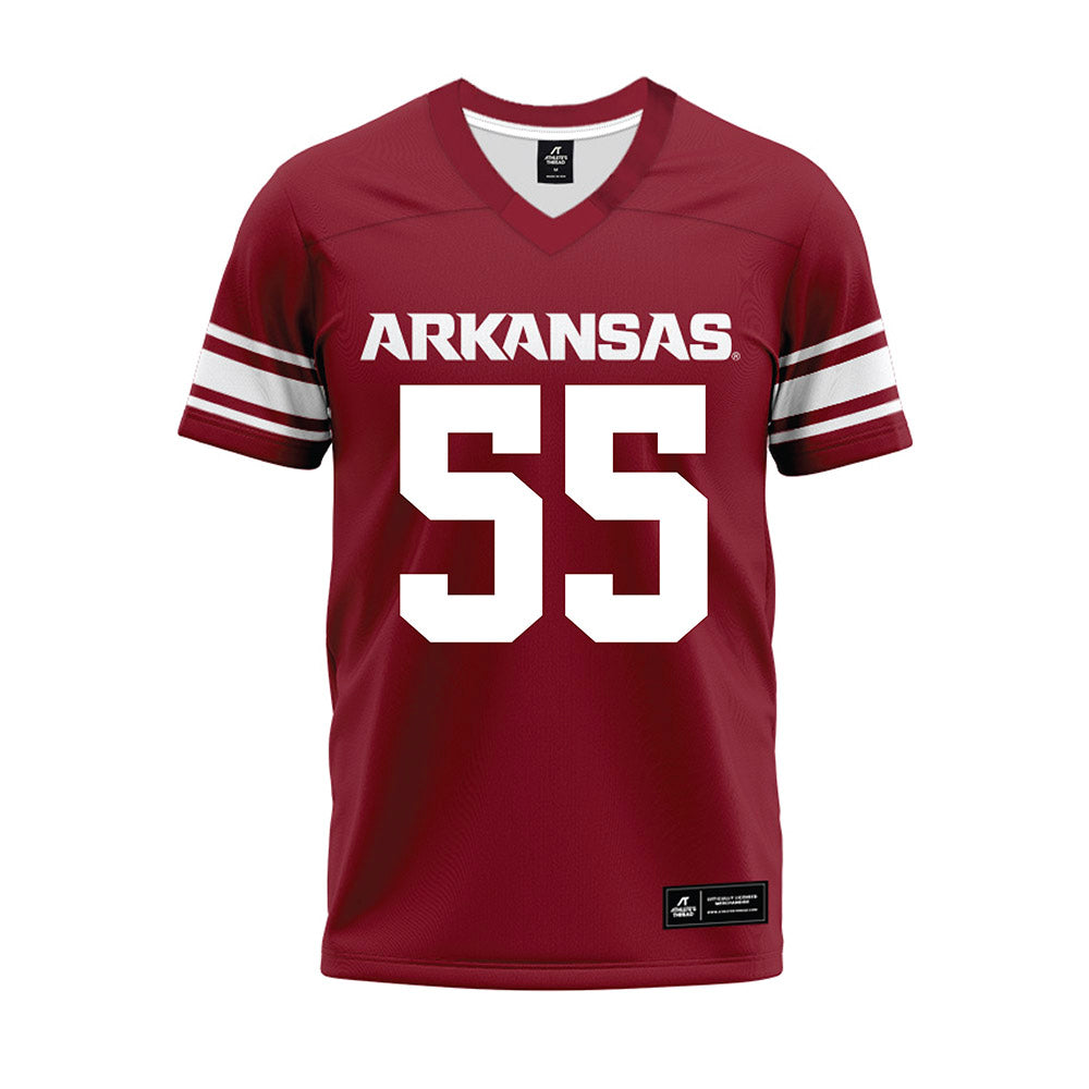 Arkansas - NCAA Football : Davion Weatherspoon - Cardinal Premium Football Jersey-0