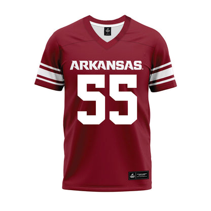 Arkansas - NCAA Football : Davion Weatherspoon - Cardinal Premium Football Jersey-0