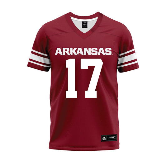 Arkansas - NCAA Football : Hudson Clark - Cardinal Premium Football Jersey