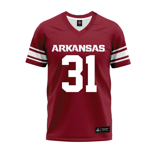 Arkansas - NCAA Football : Blake Brisker - Cardinal Premium Football Jersey-0