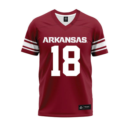 Arkansas - NCAA Football : Krosse Johnson - Cardinal Premium Football Jersey