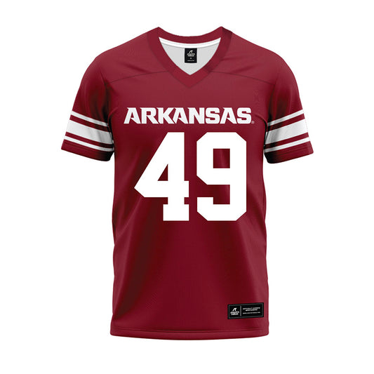 Arkansas - NCAA Football : Luke Johnston - Cardinal Premium Football Jersey