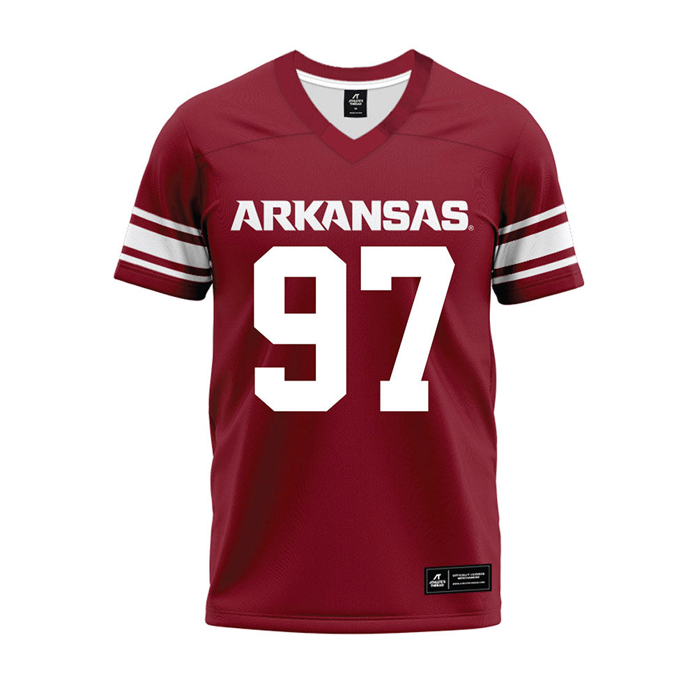 Arkansas - NCAA Football : Quincy Rhodes Jr - Cardinal Premium Football Jersey-0