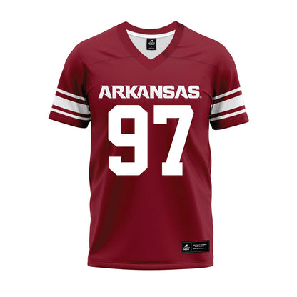Arkansas - NCAA Football : Quincy Rhodes Jr - Cardinal Premium Football Jersey-0