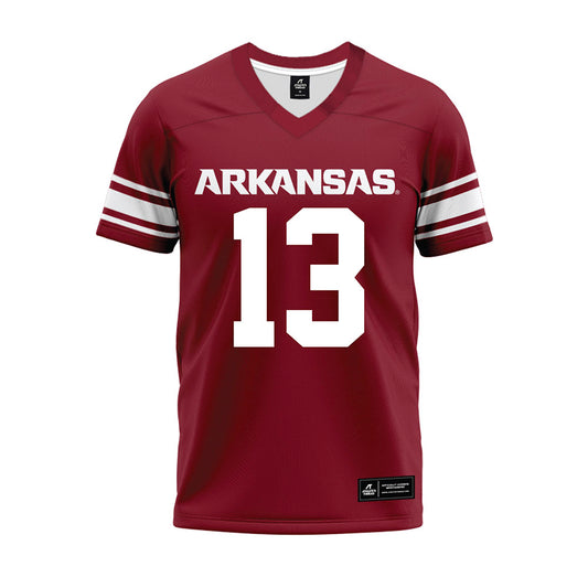Arkansas - NCAA Football : Kani Walker - Cardinal Premium Football Jersey-0