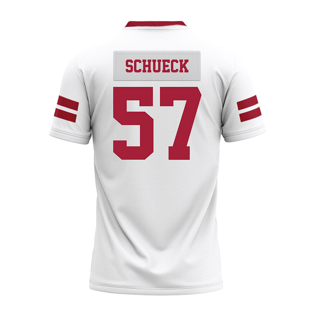 Arkansas - NCAA Football : Thomas Schueck - White Premium Football Jersey-1