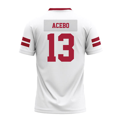 Arkansas - NCAA Football : Rykar Acebo - White Premium Football Jersey-1