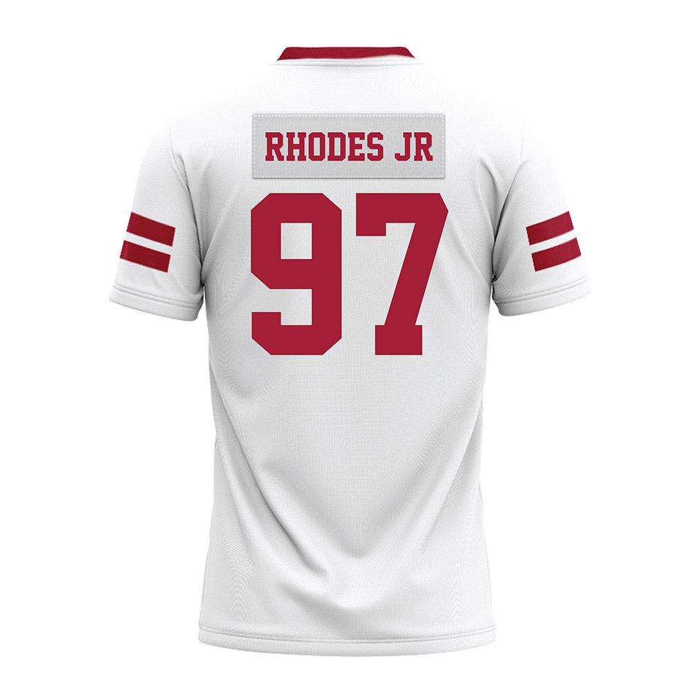 Arkansas - NCAA Football : Quincy Rhodes Jr - White Premium Football Jersey-1