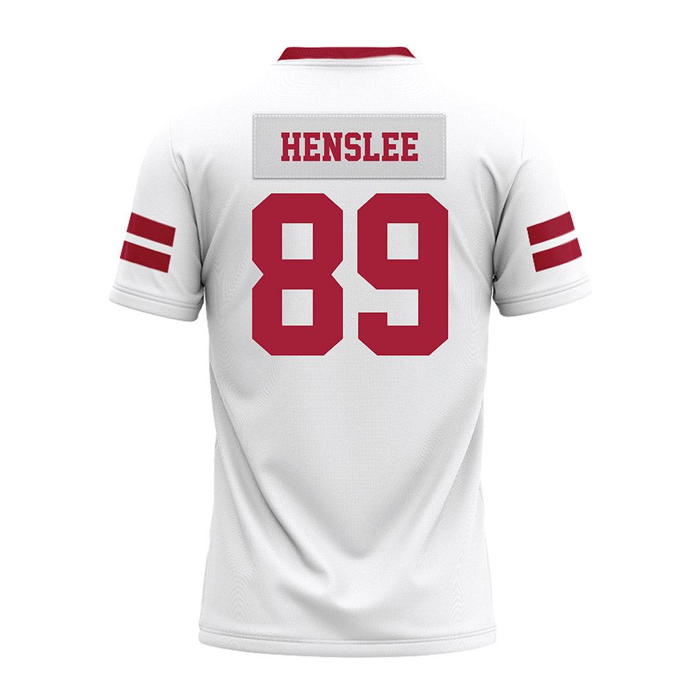 Arkansas - NCAA Football : Spencer Henslee - White Premium Football Jersey-1