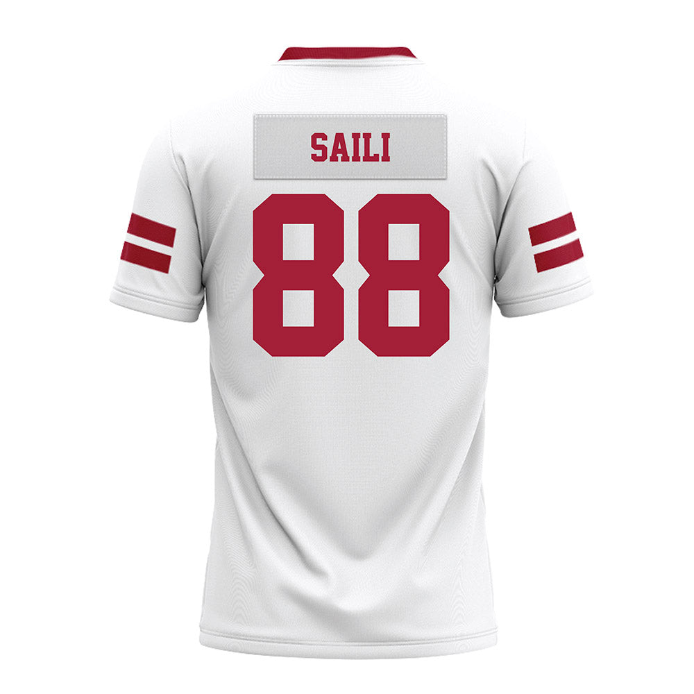Arkansas - NCAA Football : Danny Saili - White Premium Football Jersey-1