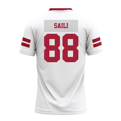 Arkansas - NCAA Football : Danny Saili - White Premium Football Jersey-1