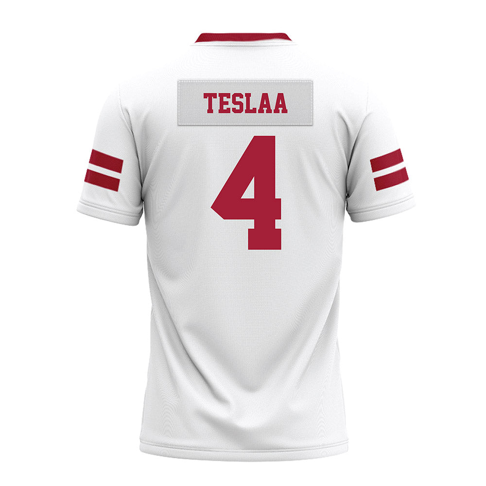 Arkansas - NCAA Football : Isaac TeSlaa - White Premium Football Jersey-1