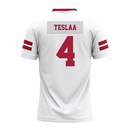 Arkansas - NCAA Football : Isaac TeSlaa - White Premium Football Jersey-1