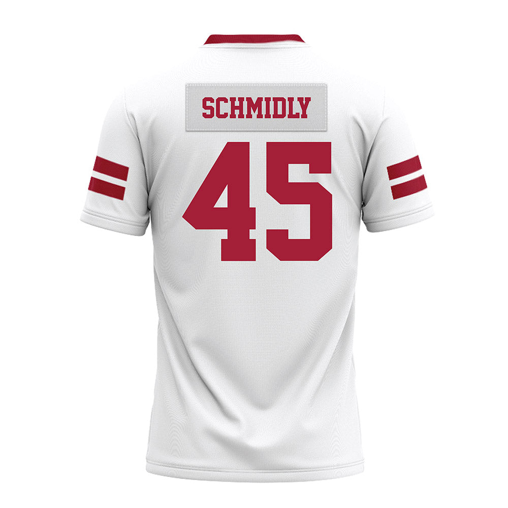 Arkansas - NCAA Football : Max Schmidly - White Premium Football Jersey-1