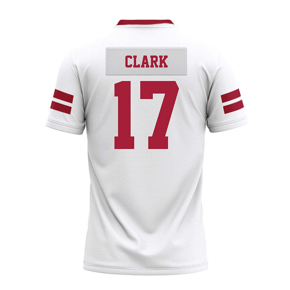 Arkansas - NCAA Football : Hudson Clark - White Premium Football Jersey-1