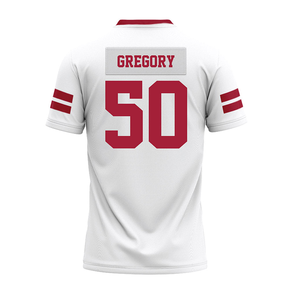 Arkansas - NCAA Football : Eric Gregory - White Premium Football Jersey-1