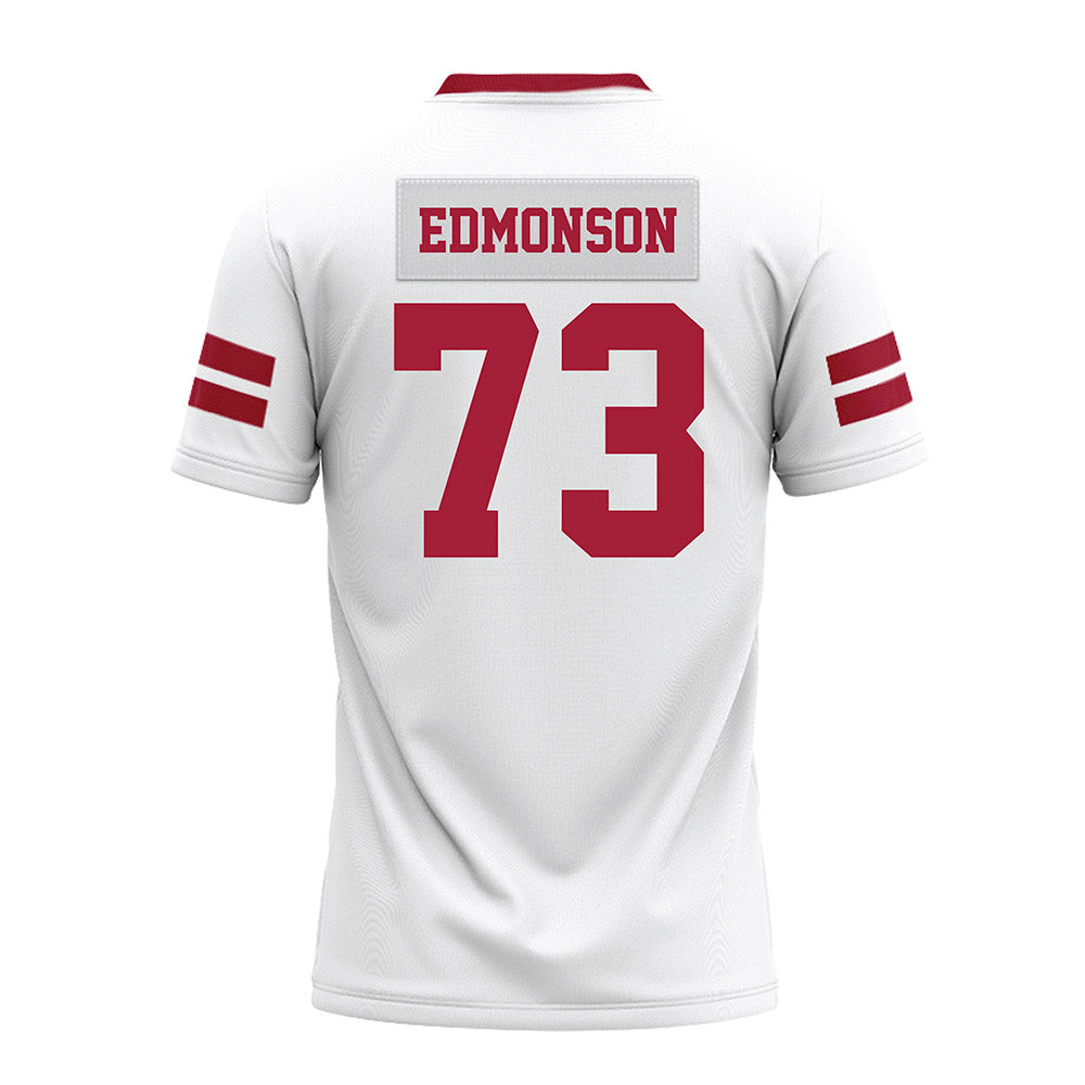 Arkansas - NCAA Football : Brooks Edmonson - White Premium Football Jersey-1