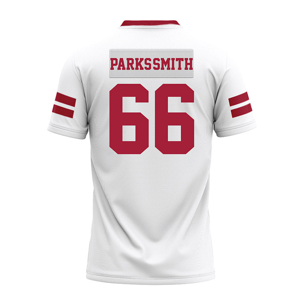 Arkansas - NCAA Football : Payton Parks-Smith - White Premium Football Jersey-1