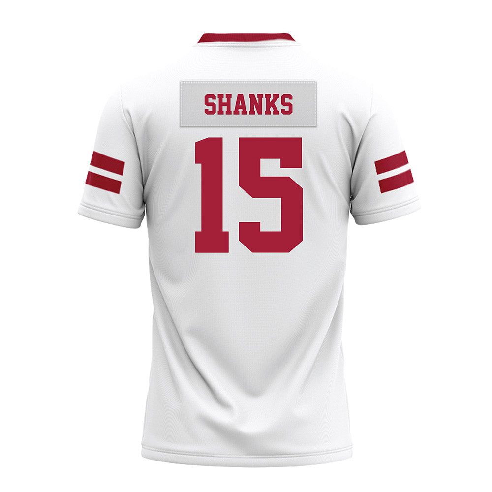 Arkansas - NCAA Football : Kam Shanks - White Premium Football Jersey-1