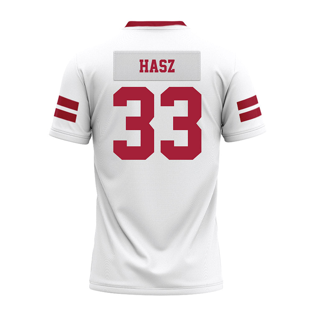 Arkansas - NCAA Football : Dylan Hasz - White Premium Football Jersey-1