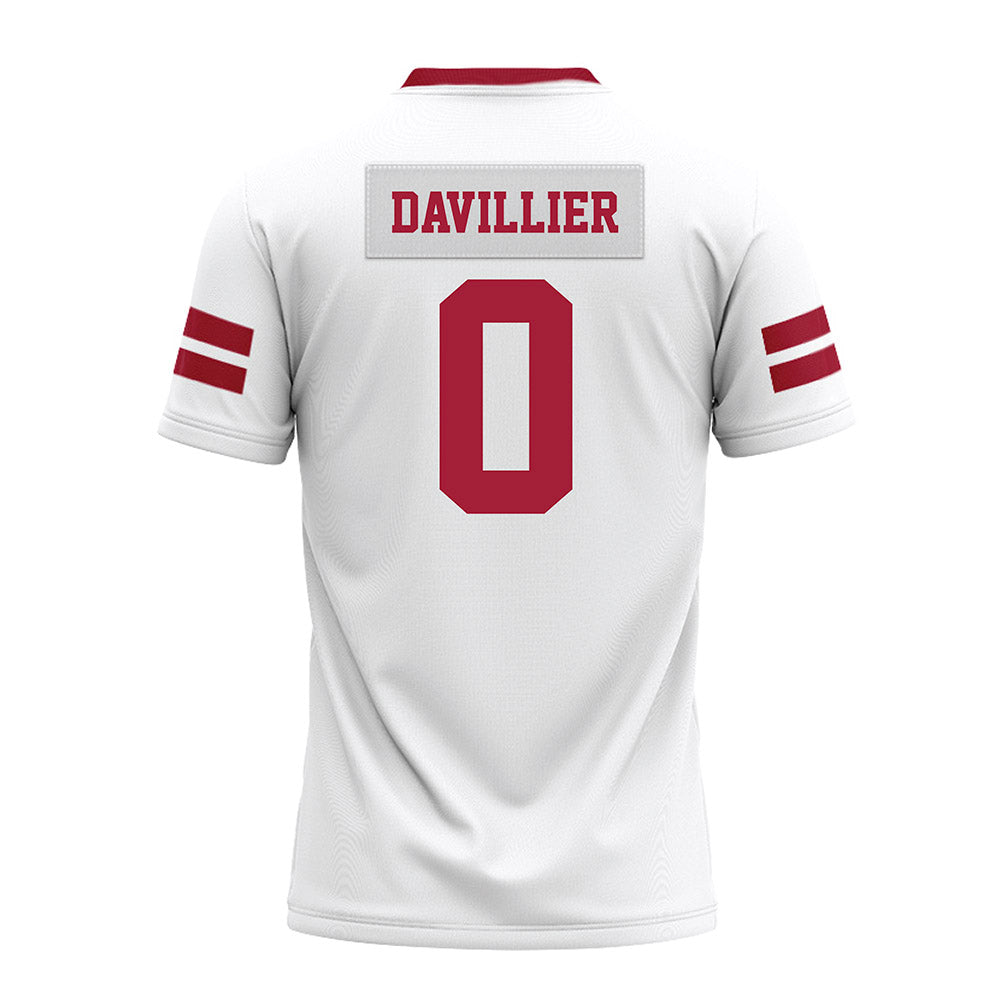 Arkansas - NCAA Football : Nico Davillier - White Premium Football Jersey-1