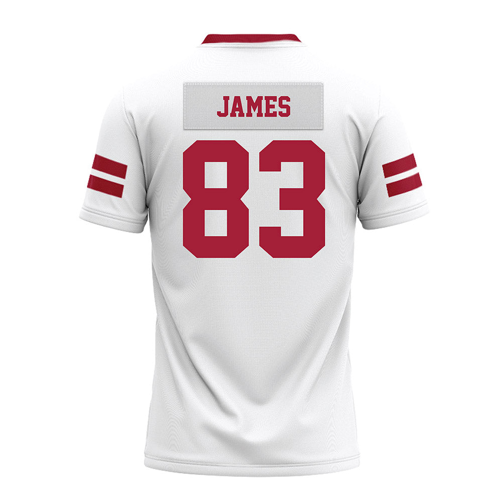 Arkansas - NCAA Football : Dazmin James - White Premium Football Jersey-1