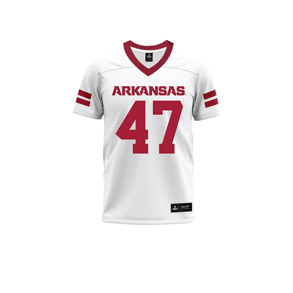 Arkansas - NCAA Football : Braylon Watson - White Premium Football Jersey-0