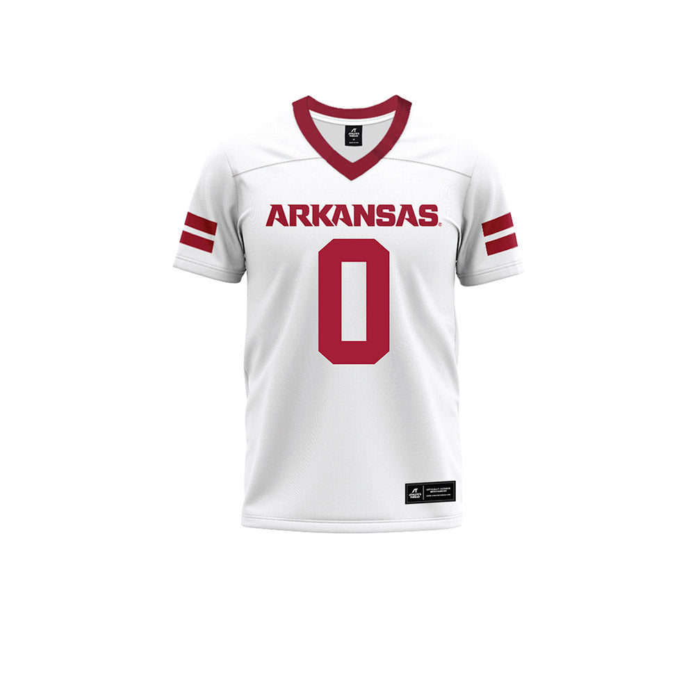 Arkansas - NCAA Football : Nico Davillier - White Premium Football Jersey-0