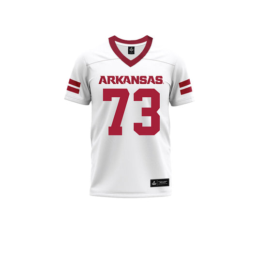 Arkansas - NCAA Football : Brooks Edmonson - White Premium Football Jersey-0